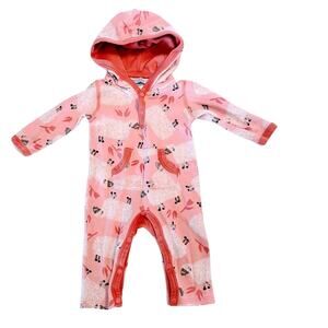 Eric Carle Lamb Sheep Pima Cotton Hooded Playsuit Romper